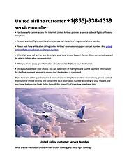 United airline customer +1(855)-938-1339 service number by Bookyourseats - Issuu