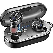 TOZO T10 Bluetooth 5.0 Wireless Earbuds with Wireless Charging Case IPX8 Waterproof Stereo Headphones in Ear Built in...