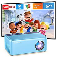 Mini Video Projector for Cartoon, Portable Outdoor Movie Projector for Kids Gifts, XOPPOX Small Home Theater Projecto...