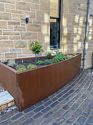 Corten Plate Steel Planters - Blake Group