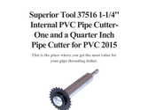 Superior Tool 37516 1-1/4" Internal PVC Pipe Cutter-One and a Quarter Inch Pipe Cutter for PVC 2015