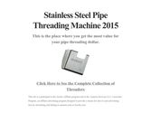 Stainless Steel Pipe Threading Machine 2015
