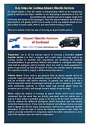 Key Steps for Getting Airport Shuttle Services