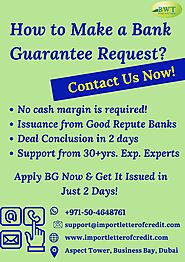 Infographic: Bank Guarantee Request – BG Providers in Dubai