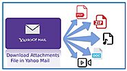 What should I do to download Yahoo mail attachment?