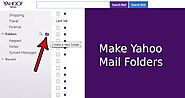 How can I create folders in my Yahoo mail?