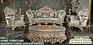 Italian Baroque Style Hand Carved Living Room Furniture