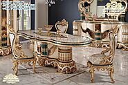 French Style Heavy Carved Dining Room Furniture
