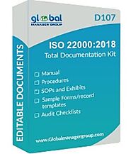 ISO 22000 Documents - Readymade Manual, Procedures, Audit Checklist, Forms in English