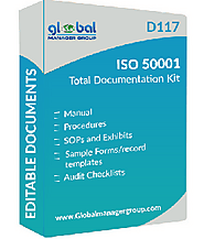 ISO 50001:2018 Documents | Editable ISO 50001 manual, procedures, audit checklist