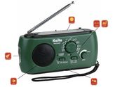 Kaito KA332W Portable Hand Crank Solar AM/FM NOAA Weather Radio with Cell Phone Charger & 3-LED Flashlight (Green)
