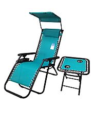 Turqoise Lounger Set with Side Table – Royal Garden Centre