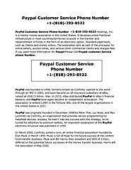 Paypal customer service phone number +1-(818)-293-8522