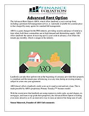 Advanced rent option