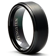ETOT Black Tungsten Wedding Ring | Gaboni Jewelers