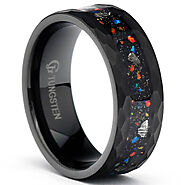 Buy Black Tungsten Galaxy Men's Wedding Ring | Gaboni Jewelers