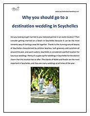 Why you should go to a destination wedding in Seychelles