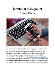 Investment Management Consultants |authorSTREAM