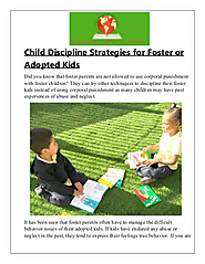 Child Discipline Strategies for Foster or Adopted Kids | edocr