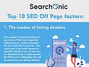 #infographics: Top 10 SEO Off Page Factors | Searchonic