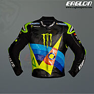 Buy Valentino Rossi Monster Energy Leather Race Jacket - Eaglon