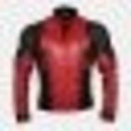 Red & Black sleeve Leather jacket of excellent quality