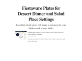 Fiestaware Plates for Dessert Dinner and Salad Place Settings