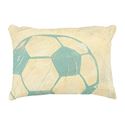 Pastel Blue Soccer Ball by Chariklia Zarris Accent Pillow