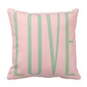 girly chic valentine's day LOVE blush pink Throw Pillows