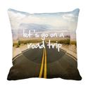 Let's go on a road trip throw pillow