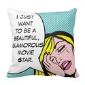 Movie Star Pop Art Throw Pillow