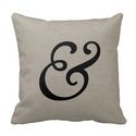 Rustic Elegant Ampersand Pillows