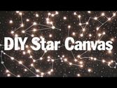 DIY Lighted Constellation Canvas. SO PURTY!