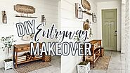 DIY ENTRYWAY MAKEOVER ON A BUDGET | Decorating Ideas | Modern Farmhouse entryway | Entryway DIY