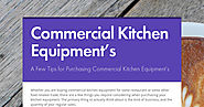 Commercial Kitchen Equipment’s