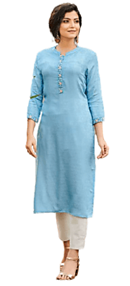RAYON JACQUARD FABRIC EMBROIDERED WITH SELF DESIGN KURTIS-LANDSCAPE02