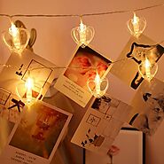 Lamps and Lights | Romantic Heart Clip on String Lights