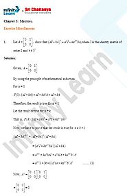 NCERT Solutions for Class 12 Maths Chapter 3 Matrices - Free Download - Infinity Learn