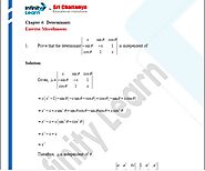 NCERT Solutions for Class 12th Maths Chapter 4 Determinants - Free Download