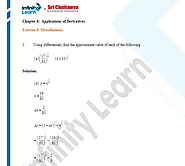 NCERT Solutions for Class 12 Maths Chapter 6 Application of Derivatives - Free Download