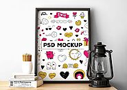 Classic Poster Lamp PSD Mockups