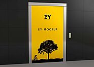EY Mockup Elevator Poster Mockup - Freebies Mockup
