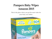 Pampers Baby Wipes Amazon 2015