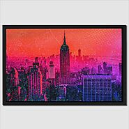 Abstract City Skyline Art: Wall Street Prints