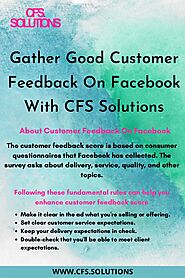 Gather good customer feedback on facebook with cfs solutions