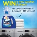 Free Purex Powershot Detergent, HE Washer/Dryer & $1 off Coupon