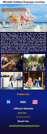 Affordable Wedding Videographer San Diego