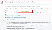 Resolve if Problem with Website Security Certificate with Webroot