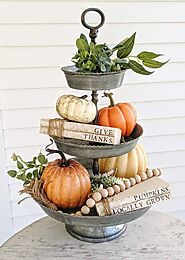 10 Creative Fall Farmhouse Tiered Tray Decor Ideas For The Kitchen Counter - Decorating Ideas And Accessories For The...