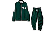 Squid Game Costume Cosplay - Green 456 Hoodie Long Sleeve with Pants